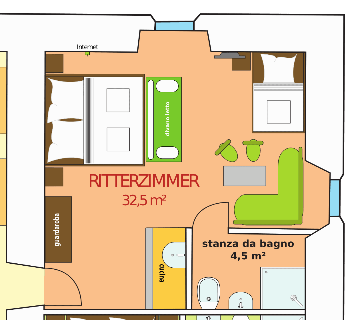 Appartement Ritterzimmer